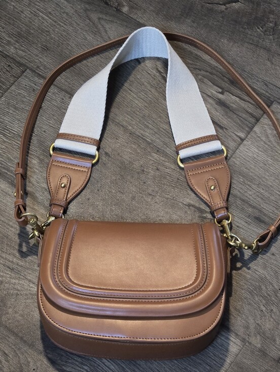Zara Handbags - Zara Saddle Crossbody Bag Brown